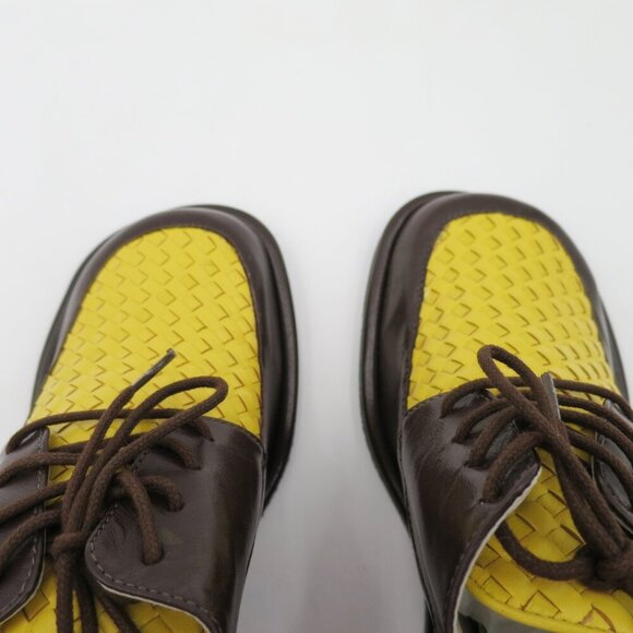 Anthropologie Kaju by A.J. Giraudon Made in Brazil Brown Leather Wedge Loafers 9 - Picture 6 of 15